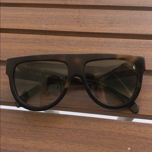 Celine Flat Top Aviators in Tortoise